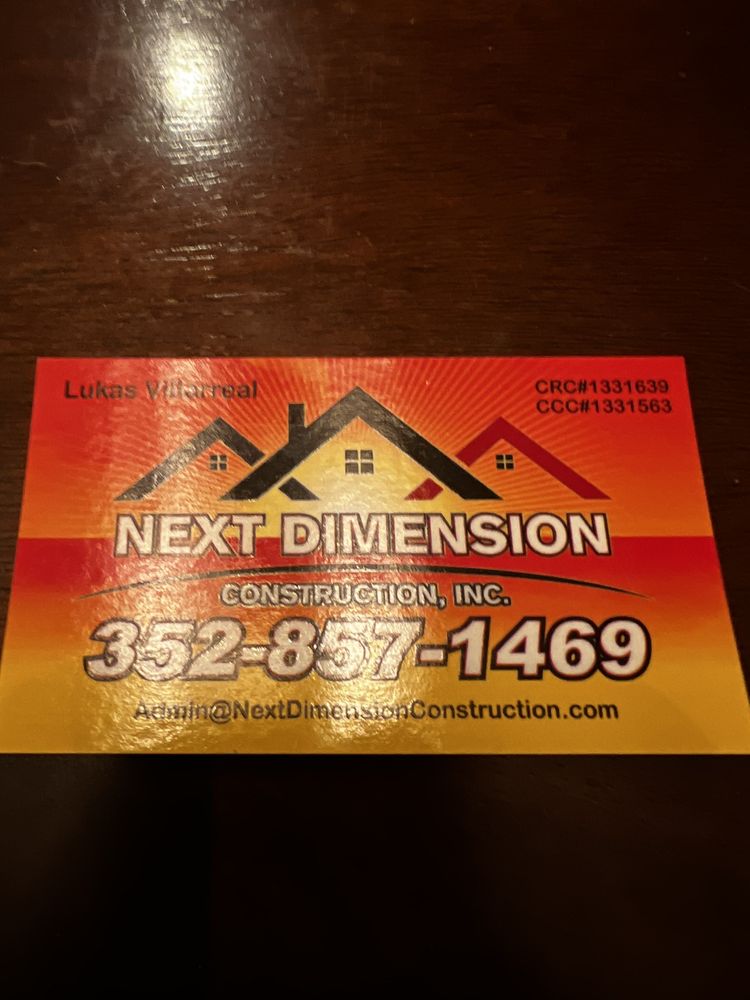 Slide of Next Dimension Construction
