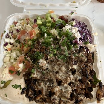 Falafel Stop - Jerusalem plate with majadra - Falafel Near Me - Sunnyvale, California Falafel Stop - Jerusalem plate with majadra - Falafel Near Me - Sunnyvale, California