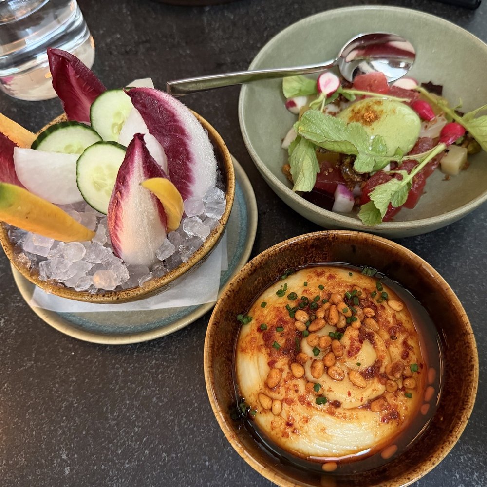 Crown Shy - Watermelon salad. Hummus veggies - New American Near Me - New York, New York
