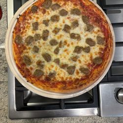 Poppi's Pizza - All cooked and ready to eat Sausage one-topping medium pizza