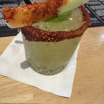 Ruta 15 Ceviche Bar Mexican Kitchen - Jalapeno cucumber margarita my daughter didn't like it but it was tasty to me and I drank it. 10/10 - Sports Bars Near Me - Long Beach, California