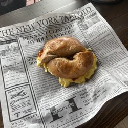 Holey Moley Bagel Bar NYC - KB Special on French Toast Bagel