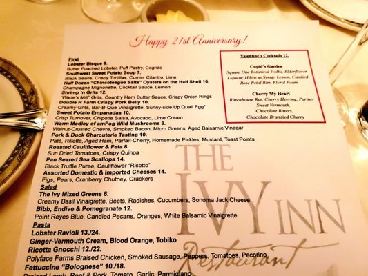 Menu photo 5 The Ivy Inn Charlottesville, VA