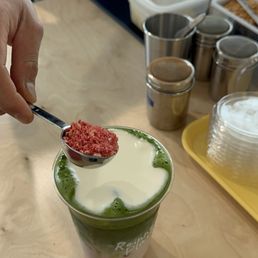 Strawberry shortcake matcha Strawberry shortcake matcha