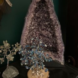Sticks N Stones - An amethyst cathedral and Blue opal tree I bought here