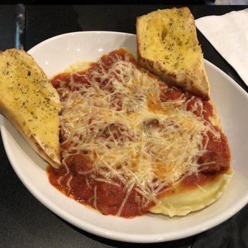 The Local - Cheese ravioli with garlic bread. - Pizza Near Me - Richland, Michigan