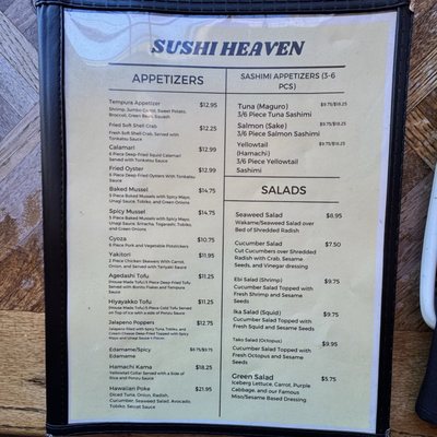Menu photo 7 Sushi Heaven Carmel By the Sea, CA