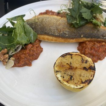 The Lark - Cast Iron Mediterranean Branzino. - New American Near Me - Santa Barbara, California