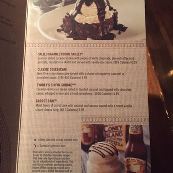 Outback Steakhouse - The sinful Sunday is a delicious desert to share - Steakhouses Near Me - Bakersfield, California Outback Steakhouse - The sinful Sunday is a delicious desert to share - Steakhouses Near Me - Bakersfield, California