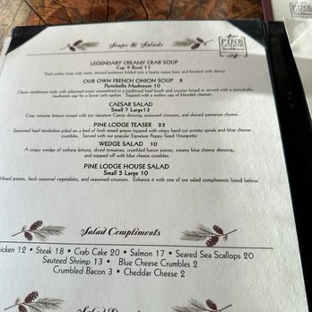Pine Lodge Steakhouse - Menu - Steakhouses Near Me - McHenry, Maryland