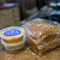 McEntyre's Bakery - 12-grain sliced bread, chicken salad and pimento cheese
