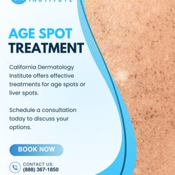 California Dermatology Institute - Contact us to learn more about age spot treatment.