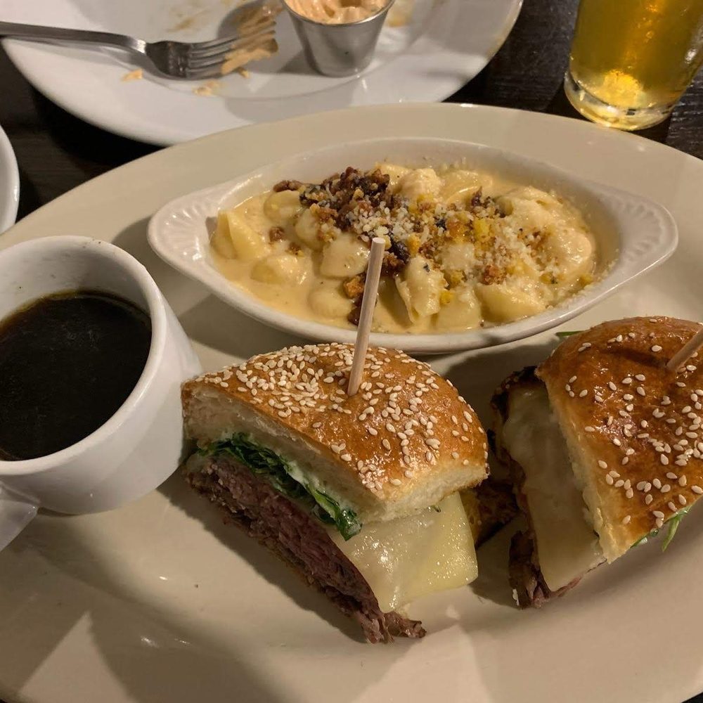 LeTara Grill & Bar - French Dip with Loaded Mac & Cheese- save yourself the upcharge, the mac isn't worth it. - Bars Near Me - Haslet, Texas LeTara Grill & Bar - French Dip with Loaded Mac & Cheese- save yourself the upcharge, the mac isn't worth it. - Bars Near Me - Haslet, Texas