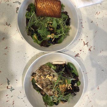 Triple Taproom & Kitchen - Salads. One with Chicken and the other was with Salmon. - Breweries Near Me - Milwaukee, Wisconsin Triple Taproom & Kitchen - Salads. One with Chicken and the other was with Salmon. - Breweries Near Me - Milwaukee, Wisconsin