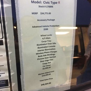 Brannon Honda - The window sticker that was put in right when I walked into the dealership that morning. - Car Dealers Near Me - Birmingham, Alabama Brannon Honda - The window sticker that was put in right when I walked into the dealership that morning. - Car Dealers Near Me - Birmingham, Alabama