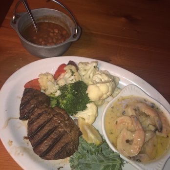 Cattlemens Steakhouse - Daily Dinner special / sirloin & shrimp scampi plus a dinner salad (next pic) good deal - Steakhouses Near Me - Redding, California