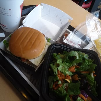 Chick-fil-A - The Deluxe Chicken Sandwich with a side salad and lemonade! - Fast Food Near Me - Toledo, Ohio