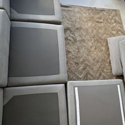 Modani Furniture Miami - Observe the armless section size and color mismatch as well as stitching angles in the inner corners.