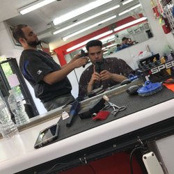 Getting a cut before my DJ event.