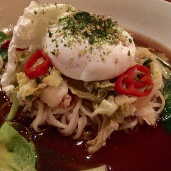 3rd Cousin - Maine Lobster & Crab Ramen (Bacon, Savoy Cabbage, Tat Soi, Soft Egg, Mesilla, Half Portion/$22)- 2/5 stars - New American Near Me - San Francisco, California