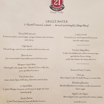 21 North Eatery & Cellar - Cocktail menu... - New American Near Me - Martinsville, Indiana 21 North Eatery & Cellar - Cocktail menu... - New American Near Me - Martinsville, Indiana