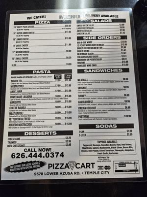 Menu photo 6 Pizza Cart Temple City, CA Menu photo 6 Pizza Cart Temple City, CA
