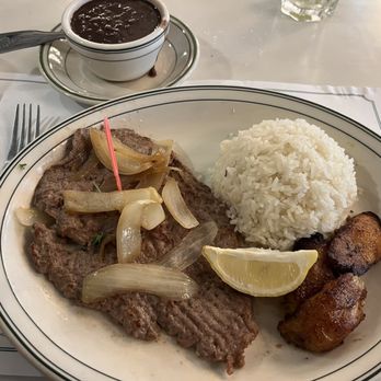 Versailles - Flat steak with rice and beans - Cuban Near Me - Miami, Florida