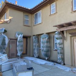 Frankfather Painting - Exterior painting prep, we do to protect your landscaping