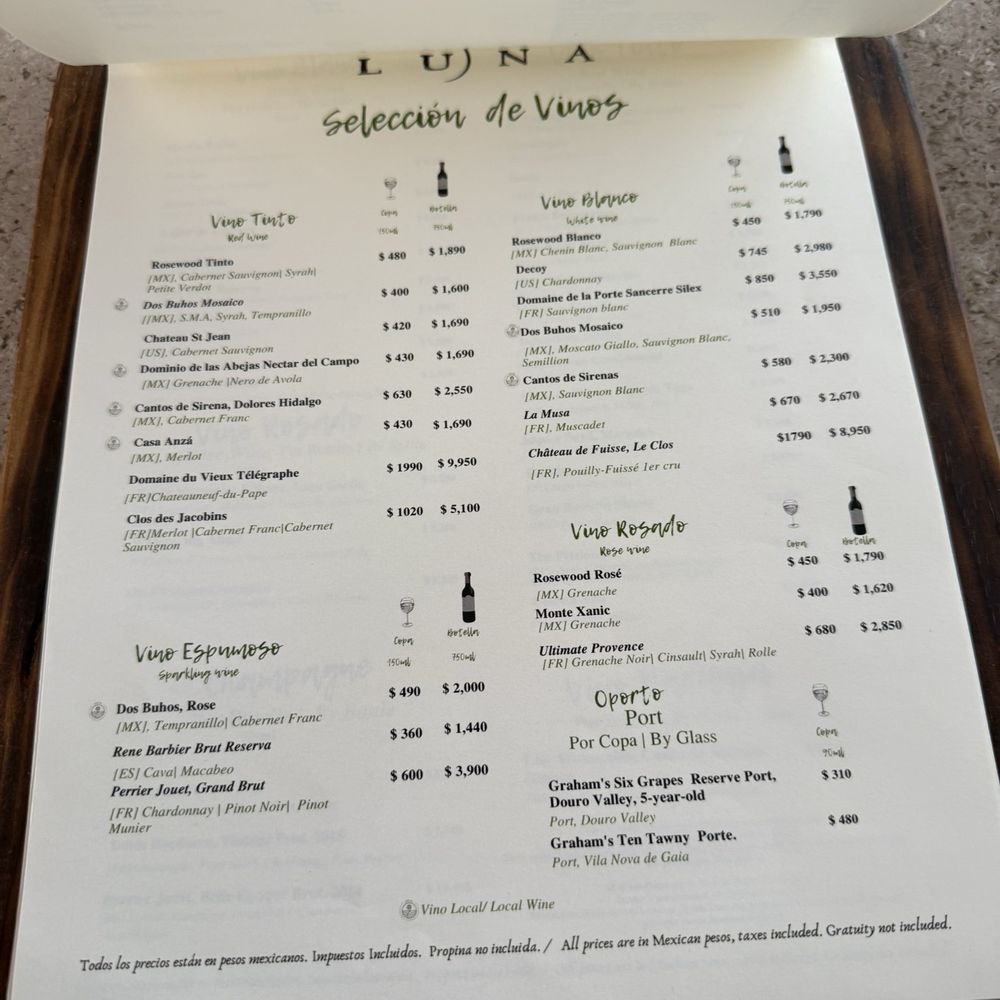 Luna Rooftop - Menu - Cocktail Bars Near Me - San Miguel de Allende, GUA