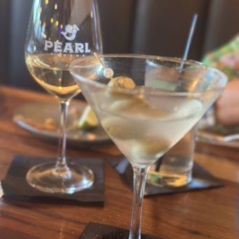 Pearl Tavern - Dirty martini with blue cheese olives - New American Near Me - Lee's Summit, Missouri Pearl Tavern - Dirty martini with blue cheese olives - New American Near Me - Lee's Summit, Missouri