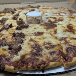 Red Star Pizzas - 14" Half Cheese/Half Sausage Pizza