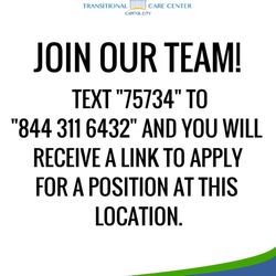 Transitional Care Center Capitol City - JOIN OUR TEAM