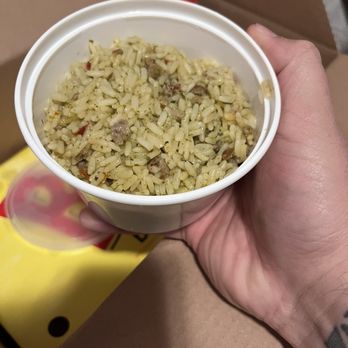 Bojangles - 3/4 full dirty rice.. very tasty though - Chicken Wings Near Me - Las Vegas, Nevada