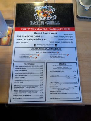 Menu photo 4 Tom Cat Bar & Grill San Diego, CA Menu photo 4 Tom Cat Bar & Grill San Diego, CA