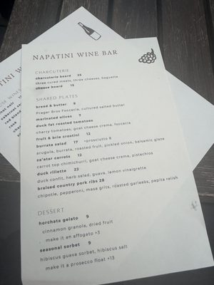 Menu photo 1 Napatini Wine Bar Carlsbad, CA Menu photo 1 Napatini Wine Bar Carlsbad, CA
