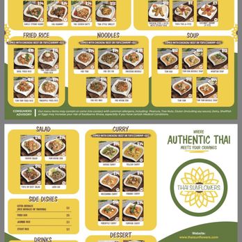 Thai Sunflowers - Current menu - Noodles Near Me - Portland, Oregon Thai Sunflowers - Current menu - Noodles Near Me - Portland, Oregon