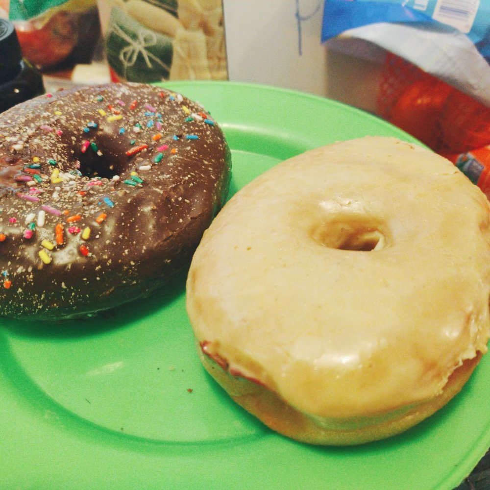 Dough Hook Bake Shop - Hot cocoa; Left. Maple; right. - Donuts Near Me - Salem, Oregon Dough Hook Bake Shop - Hot cocoa; Left. Maple; right. - Donuts Near Me - Salem, Oregon