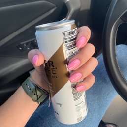 acrylic refill with gel polish, coffin shape acrylic refill with gel polish, coffin shape