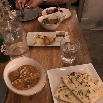 Ghee Indian Kitchen - Lamb kofta, garlic naan, and chicken samosa - Indian Near Me - Miami, Florida Ghee Indian Kitchen - Lamb kofta, garlic naan, and chicken samosa - Indian Near Me - Miami, Florida