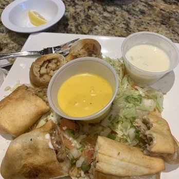 Ma' Luz - Flautas with honey mustard or queso - Mexican Near Me - Charlotte, North Carolina