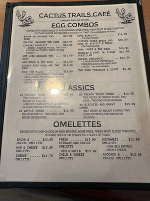 Menu photo 2 Cactus Trails Cafe Twentynine Palms, CA Menu photo 2 Cactus Trails Cafe Twentynine Palms, CA