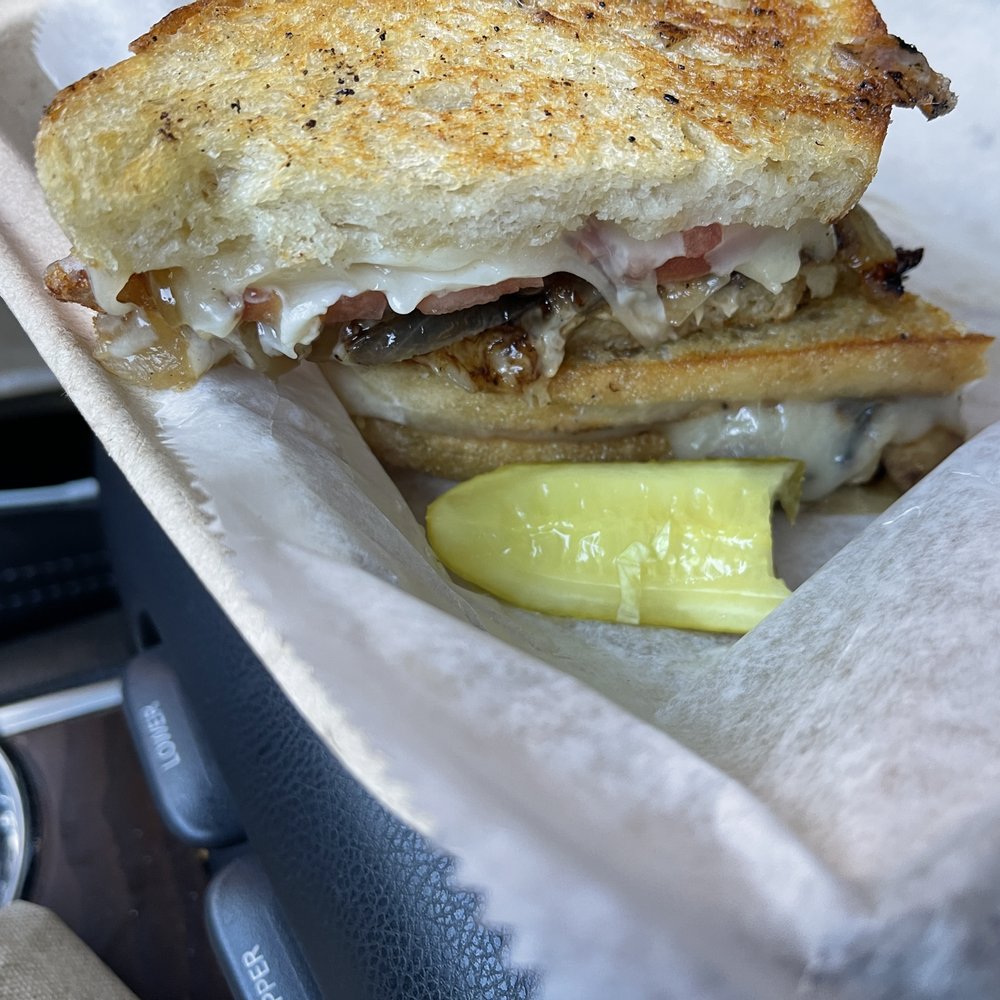 Ruben James - a grilled cheese sandwich with pickle - New American Near Me - Burlington, Vermont Ruben James - a grilled cheese sandwich with pickle - New American Near Me - Burlington, Vermont