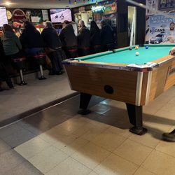 Stardust Lounge - One of the pool tables, lots of energy in here
