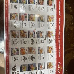 Thai Hut - Menu