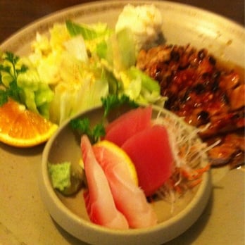 Buko Restaurant - Teriyaki and sashimi combo . I ate some of it before I took pict, my bad!! - Sushi Bars Near Me - Glendale, California Buko Restaurant - Teriyaki and sashimi combo . I ate some of it before I took pict, my bad!! - Sushi Bars Near Me - Glendale, California