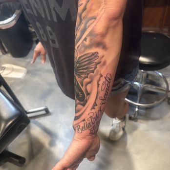 Gold Syndicate Tattoo - Side view - Tattoo Near Me - Hollidaysburg, Pennsylvania Gold Syndicate Tattoo - Side view - Tattoo Near Me - Hollidaysburg, Pennsylvania