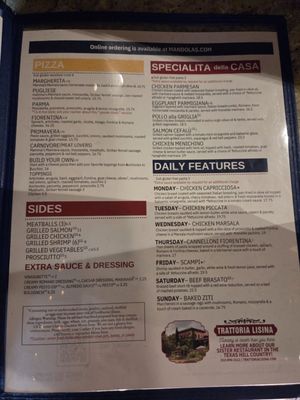 Menu photo 4 Mandola's Italian Kitchen Cedar Park, TX