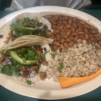 Leonors Vegetarian Mexican Restaurant - Chicken Taco Dinner - Mexican Near Me - Studio City, California