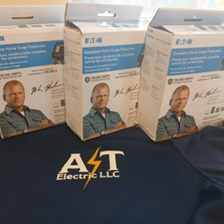 A T Electric - We install this great product Eaton whole home Surge Protector in main electrical Load Center with it own 50 Amp 2-pole circuit breaker