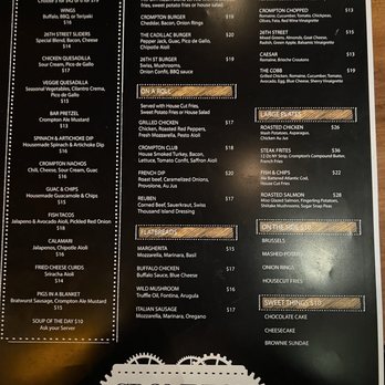 Crompton Ale House - menu - Bars Near Me - New York, New York Crompton Ale House - menu - Bars Near Me - New York, New York